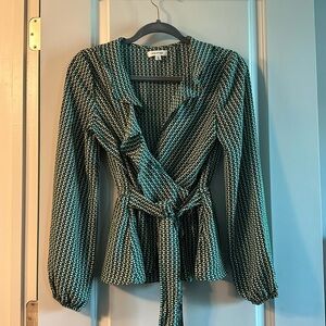 NWOT faux wrap blouse